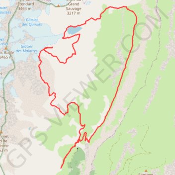 Lac des Quirlies et Râteau des Rousses par l'Échine de Praouat GPS track, route, trail