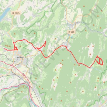 La scia depuis le Cucheron GPS track, route, trail