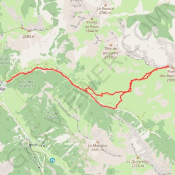 Pointe des Marcelettes (Queyras) GPS track, route, trail