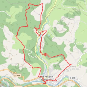 Saint Antonin Niboussou Dourgne GPS track, route, trail
