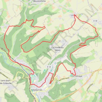 Trois vallées et trois monts - La Frenaye GPS track, route, trail