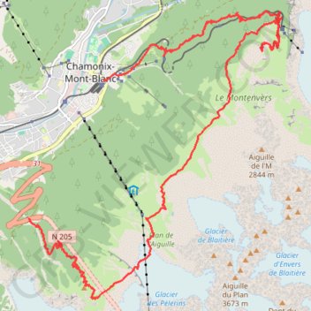 Les Glaciers - Balcon Nord GPS track, route, trail