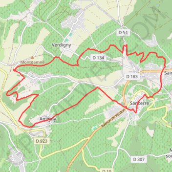 Circuit 8 - Les Balcons du Sancerrois GPS track, route, trail