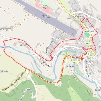 Le tour de Belmont-sur-Rance GPS track, route, trail