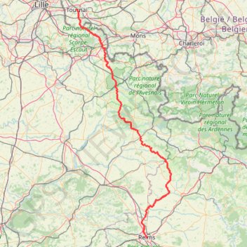 Tournai Reims GPS track, route, trail