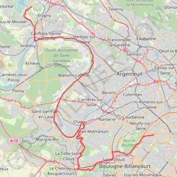 Cergy-Paris (Malmaison) GPS track, route, trail