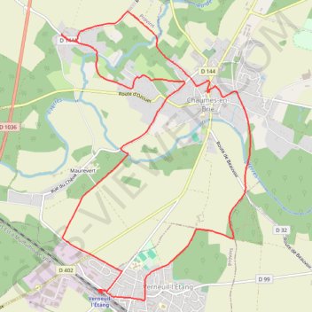 Chaumes en Brie GPS track, route, trail