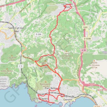 La Cadière Bandol GPS track, route, trail