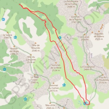 Les lacs de lignin GPS track, route, trail