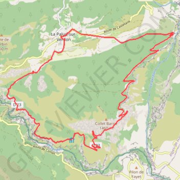 La Palud-sur-Verdon - Crêtes GPS track, route, trail