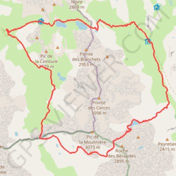 Un tour des Cerces - Valloire GPS track, route, trail