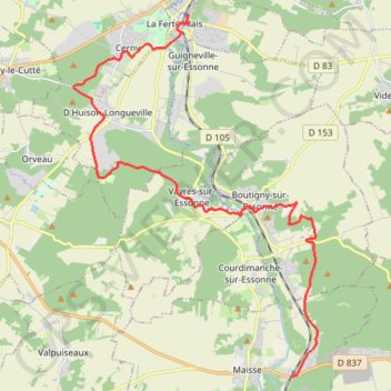 La Ferté Alais - Maisse GPS track, route, trail